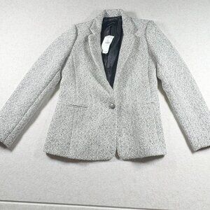 Women's Banana Republic Blazer Tweed One-Button Pockets Size 6 NWT